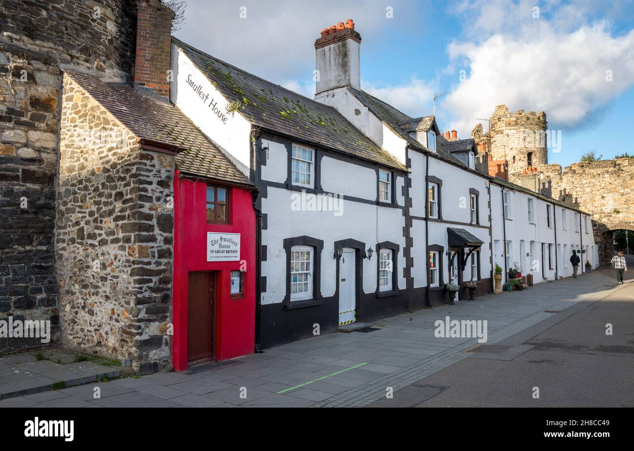 La plus petite maison de Grande-Bretagne, Conwy, pays de Galles. Banque D'Images