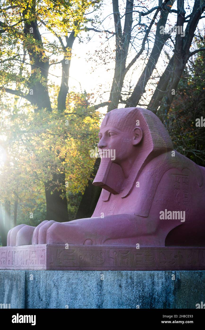 Crystal Palace Sphinx, Crystal Palace Park, Londres, Angleterre, Royaume-Uni Banque D'Images