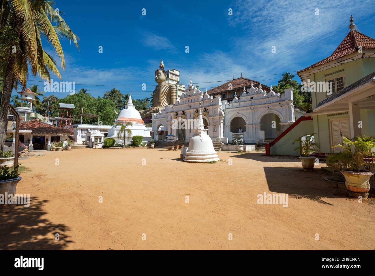 Sri Lanka, Province du Sud, Sud du Sri Lanka, Sri Lanka Süd, au sud du Sri Lanka, Dikwela temple Temple Wewurukannala Vihara Banque D'Images