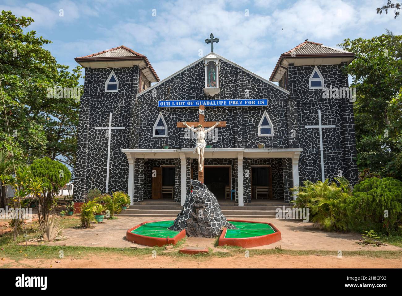 Sri Lanka, province de l’est, Ost Provinz, province orientale, ville,Staadt, ville, Tquinquemalay, Tquinquemale, Trincomali,La Gallestrae, église, Kirche, Banque D'Images