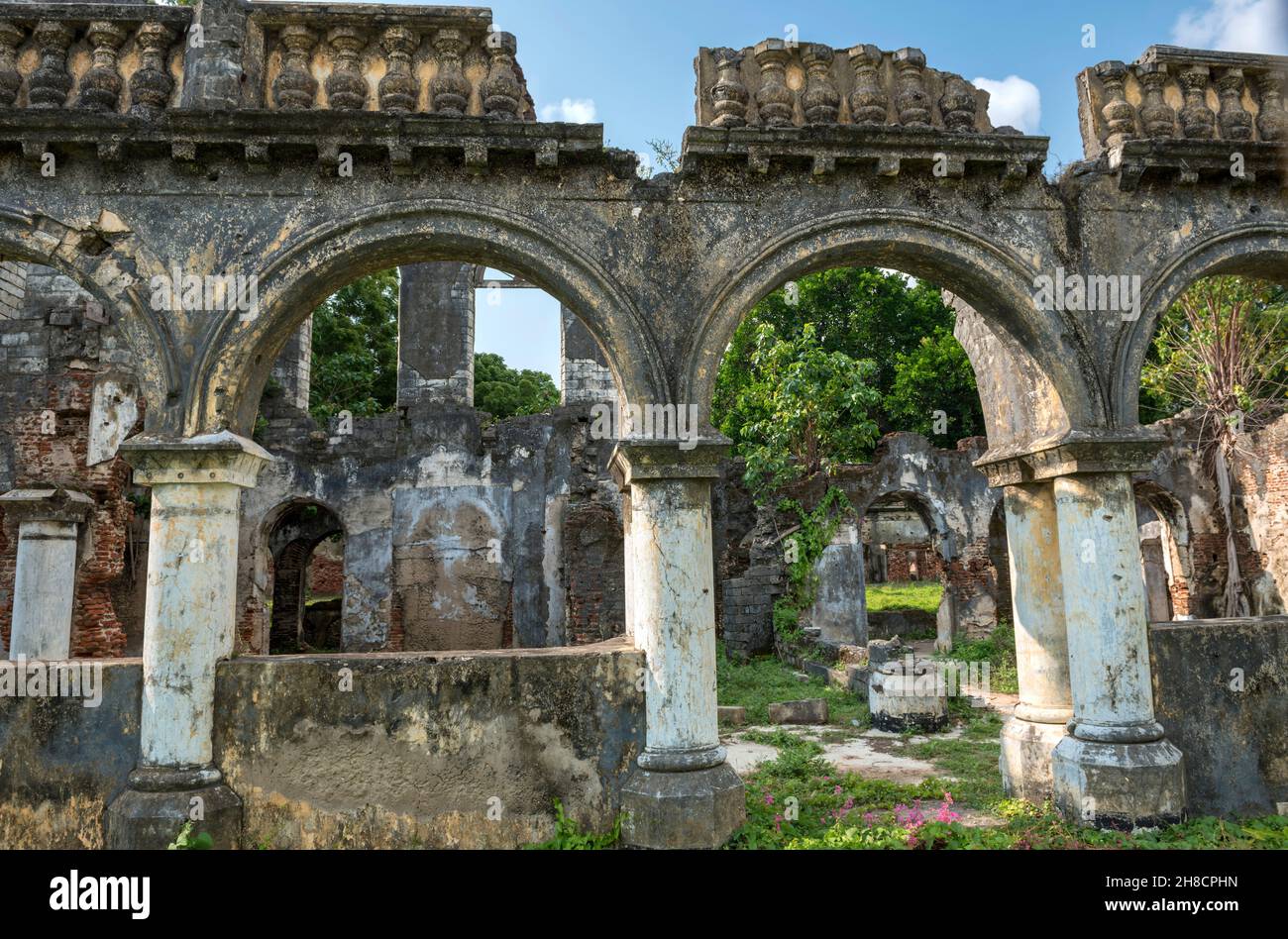 Sri Lanka, province du Nord, province du Nord, province de Nördliche, Jaffna,église en ruine, zerstörte Kirche Banque D'Images