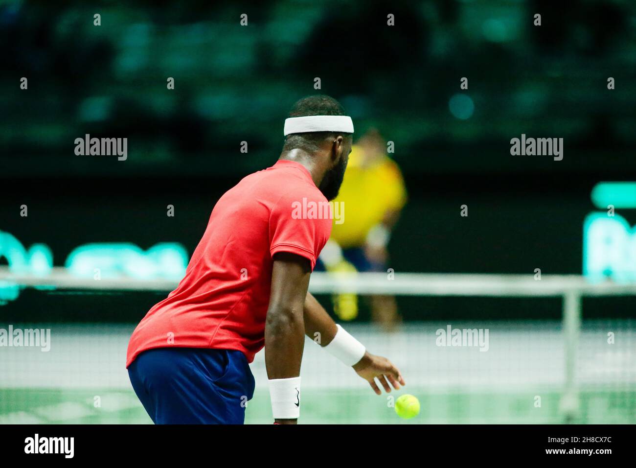 Frances Tiafoe des États-Unis pendant la coupe Davis 2021, événement de tennis entre les États-Unis et la Colombie le 28 novembre 2021 à Pala Alpitour à Turin, Italie - photo: Nderim Kacili/DPPI/LiveMedia Banque D'Images