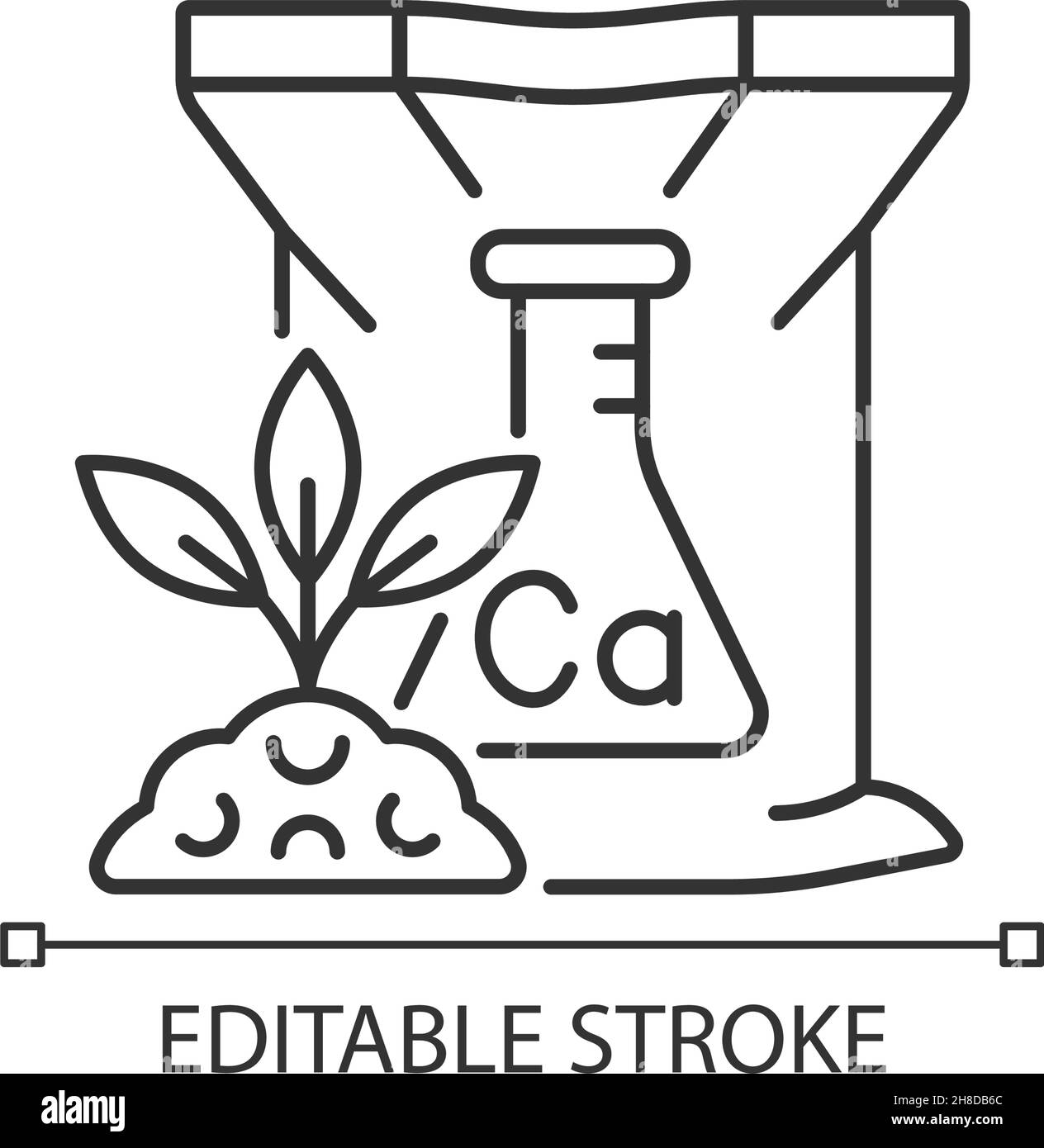 Engrais calcium icône linéaire Illustration de Vecteur Engrais calcium icône linéaire Illustration de Vecteur