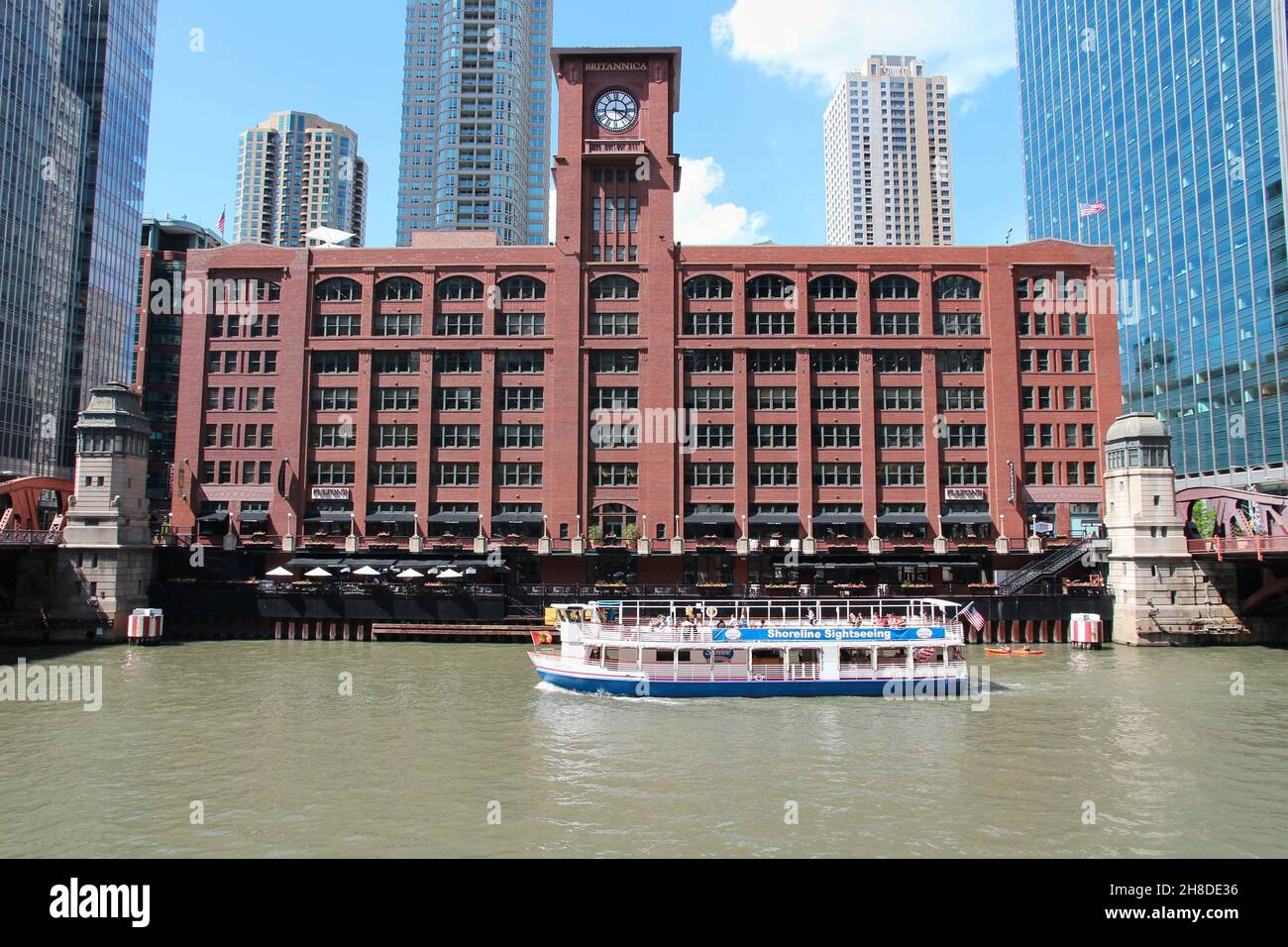 Chicago, États-Unis - 27 JUIN 2013 : immeuble Reid Murdoch à Chicago. Le bâtiment abrite actuellement des bureaux de l'Encyclopédie Britannica. Banque D'Images