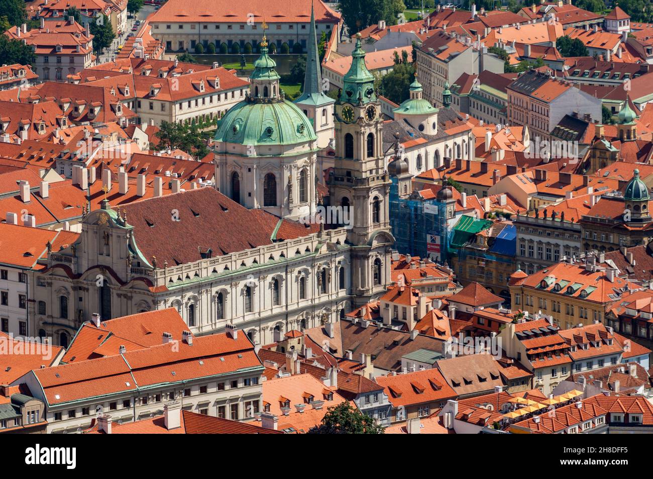 Christoph Dientzenhofer, Baroque, Eglise Saint-Nicolas de Malá Strana à Prague remonte à 1755. Banque D'Images