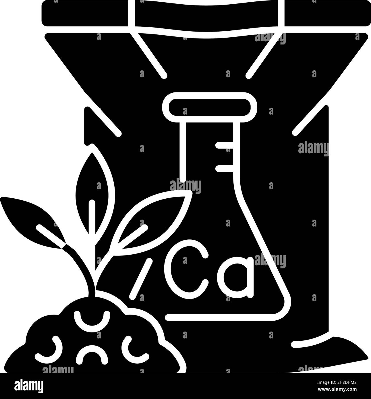 Engrais calcium, icône de glyphe noir Illustration de Vecteur Engrais calcium, icône de glyphe noir Illustration de Vecteur