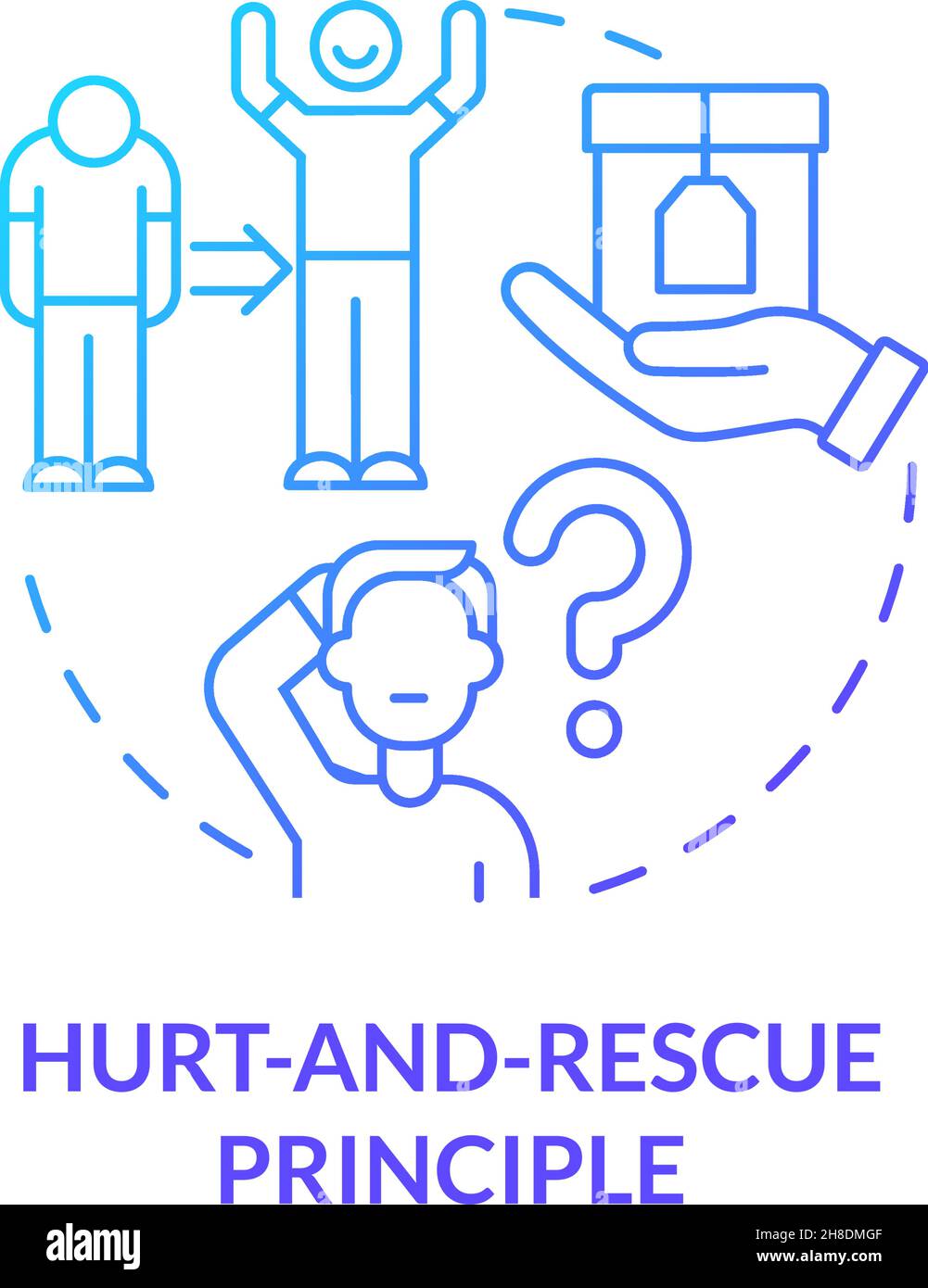 Icône du concept d'approche de secours Illustration de Vecteur