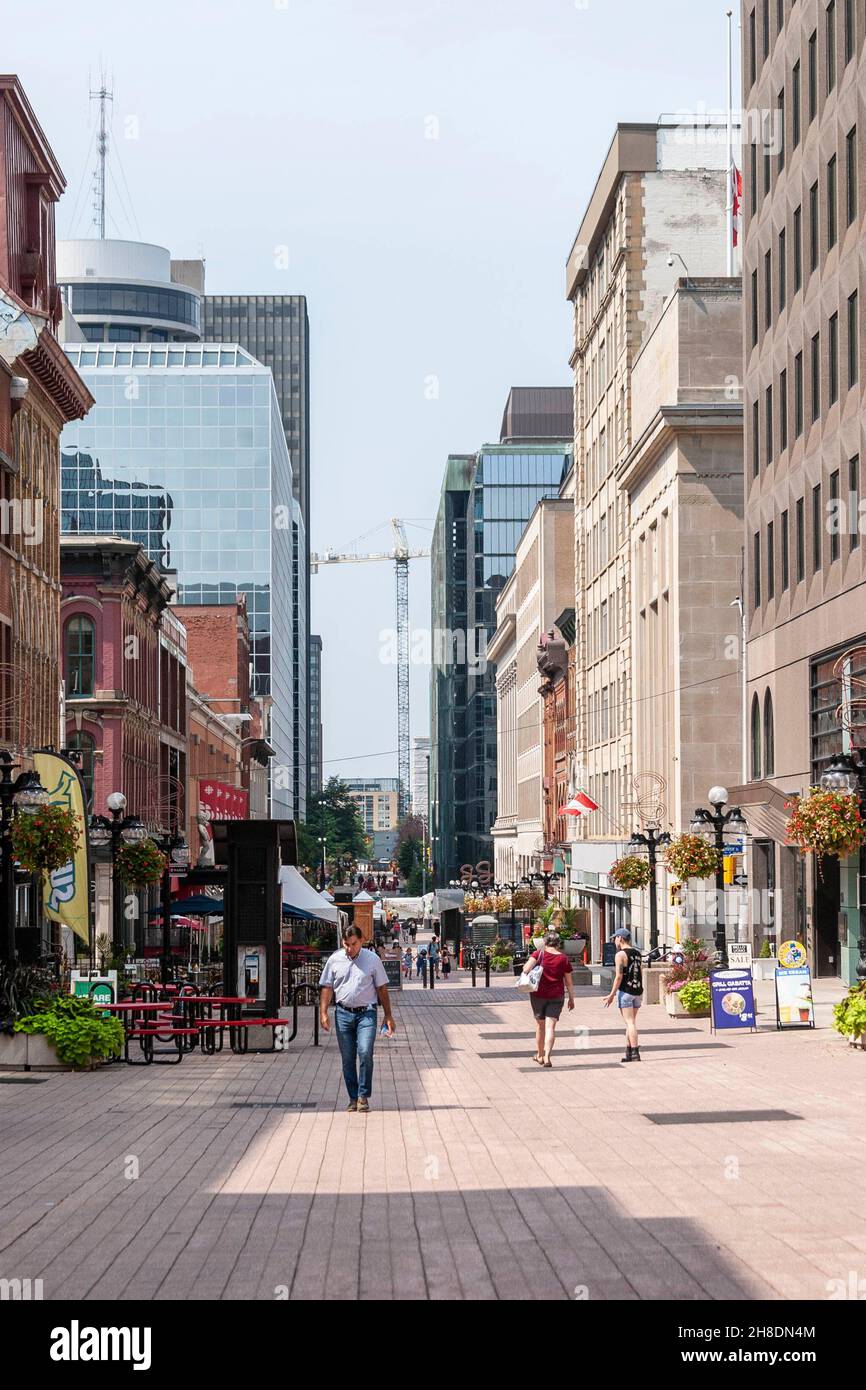 Rue piétonne d'Ottawa appelée rue Sparks. Banque D'Images