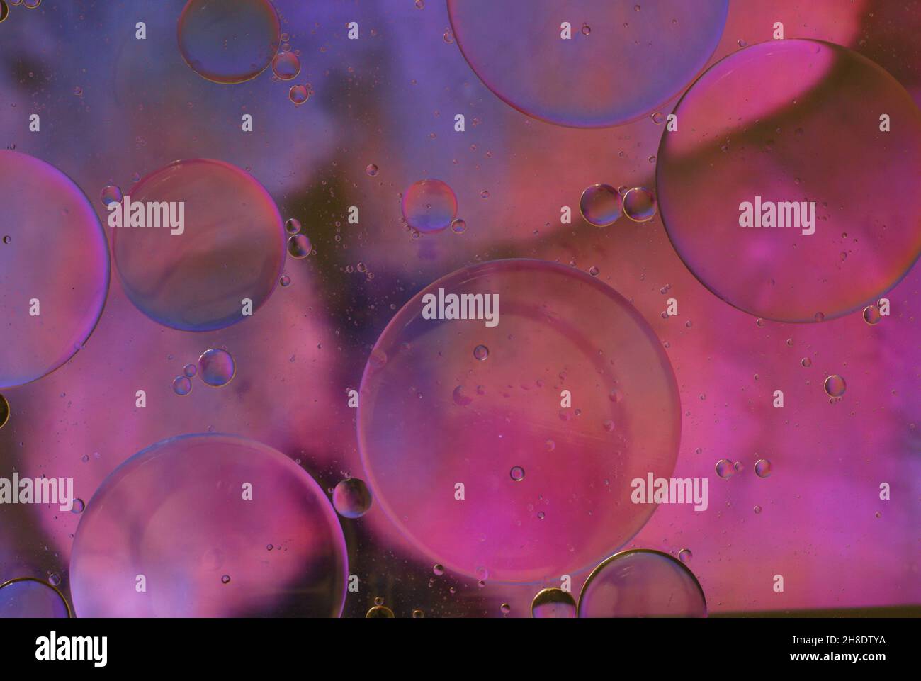 arrière-plan abstrait de couleur violet de velours ou violet clair d'huile flottant sur l'eau Banque D'Images