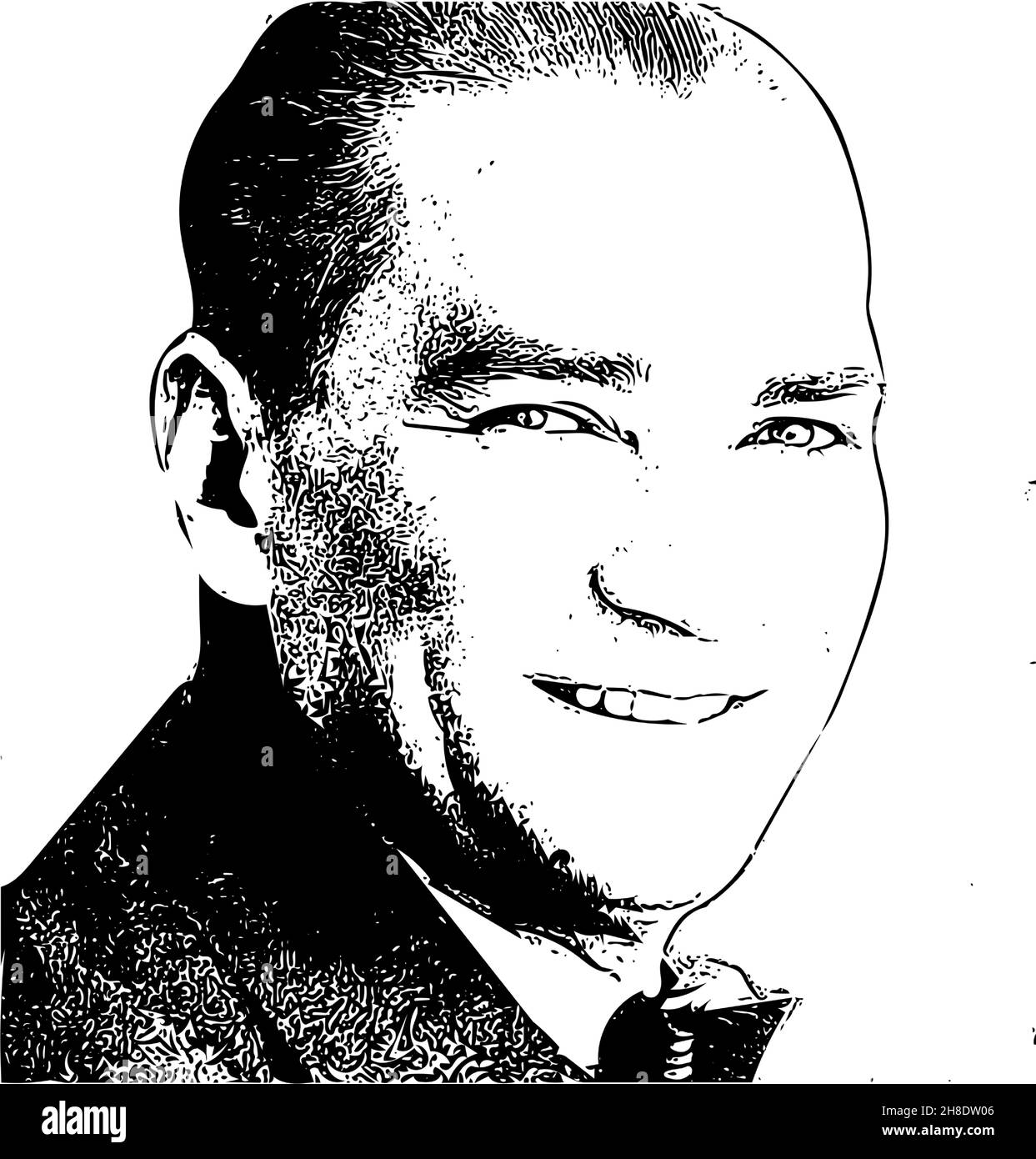 Illustration du vecteur Mustafa Kemal Ataturk.Il est le fondateur de la République moderne de Turquie. Illustration de Vecteur