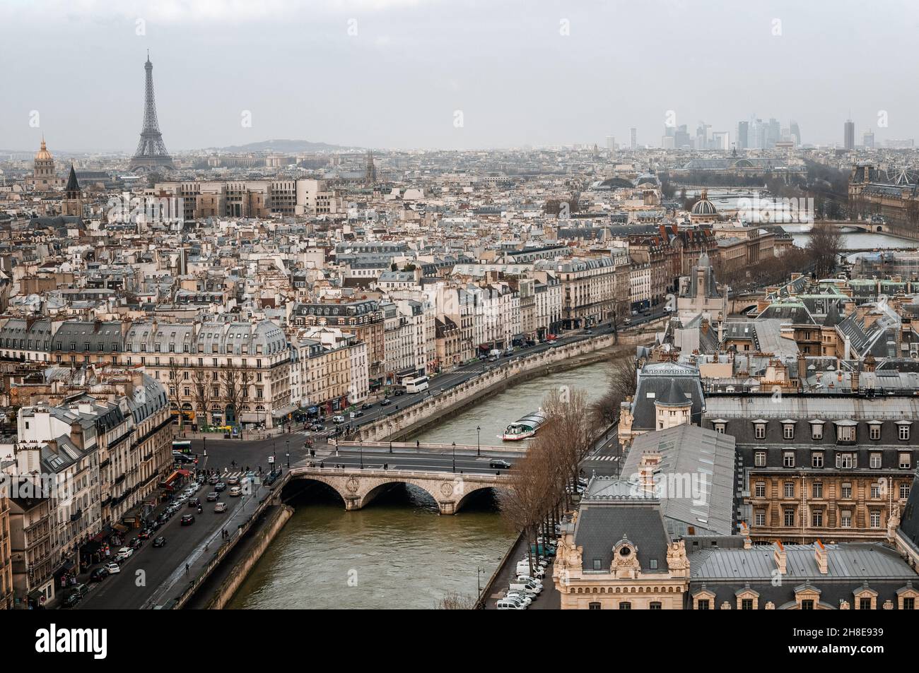 Panorama de Paris de notre-Dame, France Banque D'Images