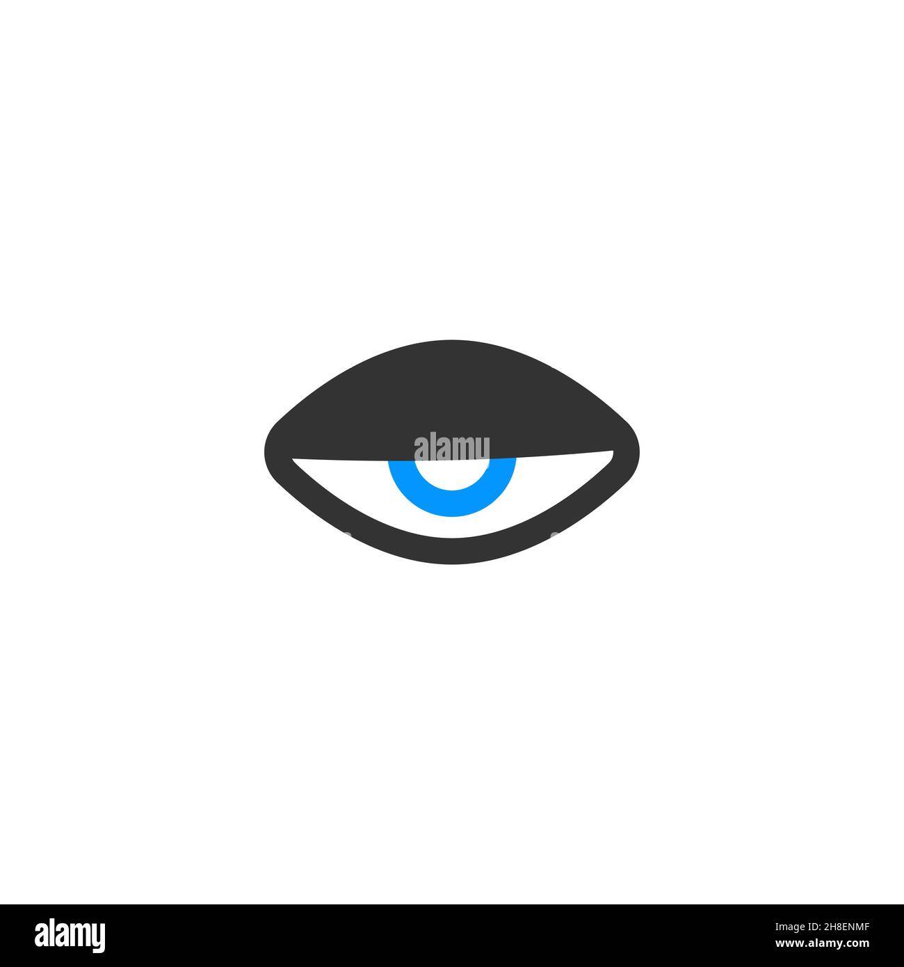 Fermeture de l'icône du vecteur oculaire.Masquer l'icône.Illustration vectorielle de stock isolée Illustration de Vecteur