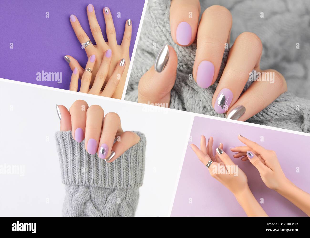 Vernis à ongles argent métallisé Banque de photographies et d'images à  haute résolution - Alamy