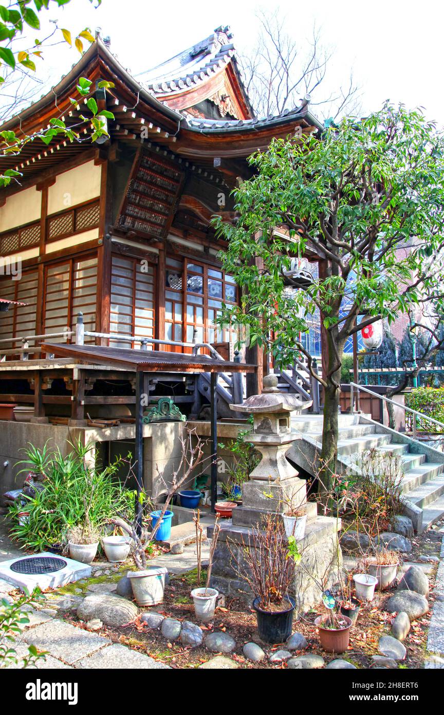 Seishokoji temple situé dans le parc Hamacho à Chuo City, Tokyo est un petit temple en bois dédié à Kiyomasa Kato, un vassal de Hideyoshi Toyotomi. Banque D'Images