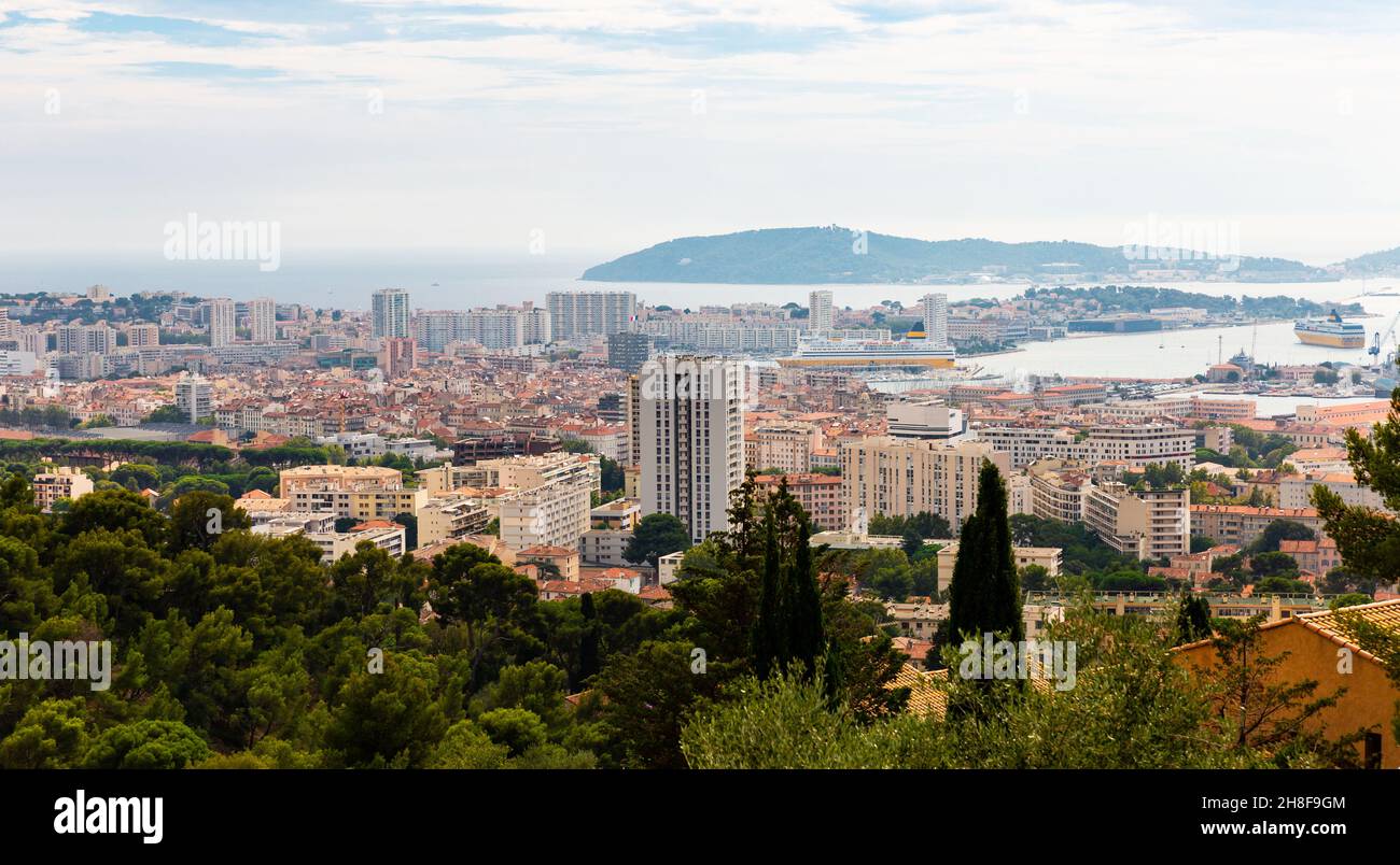 Photo panoramique de Toulon, France Banque D'Images