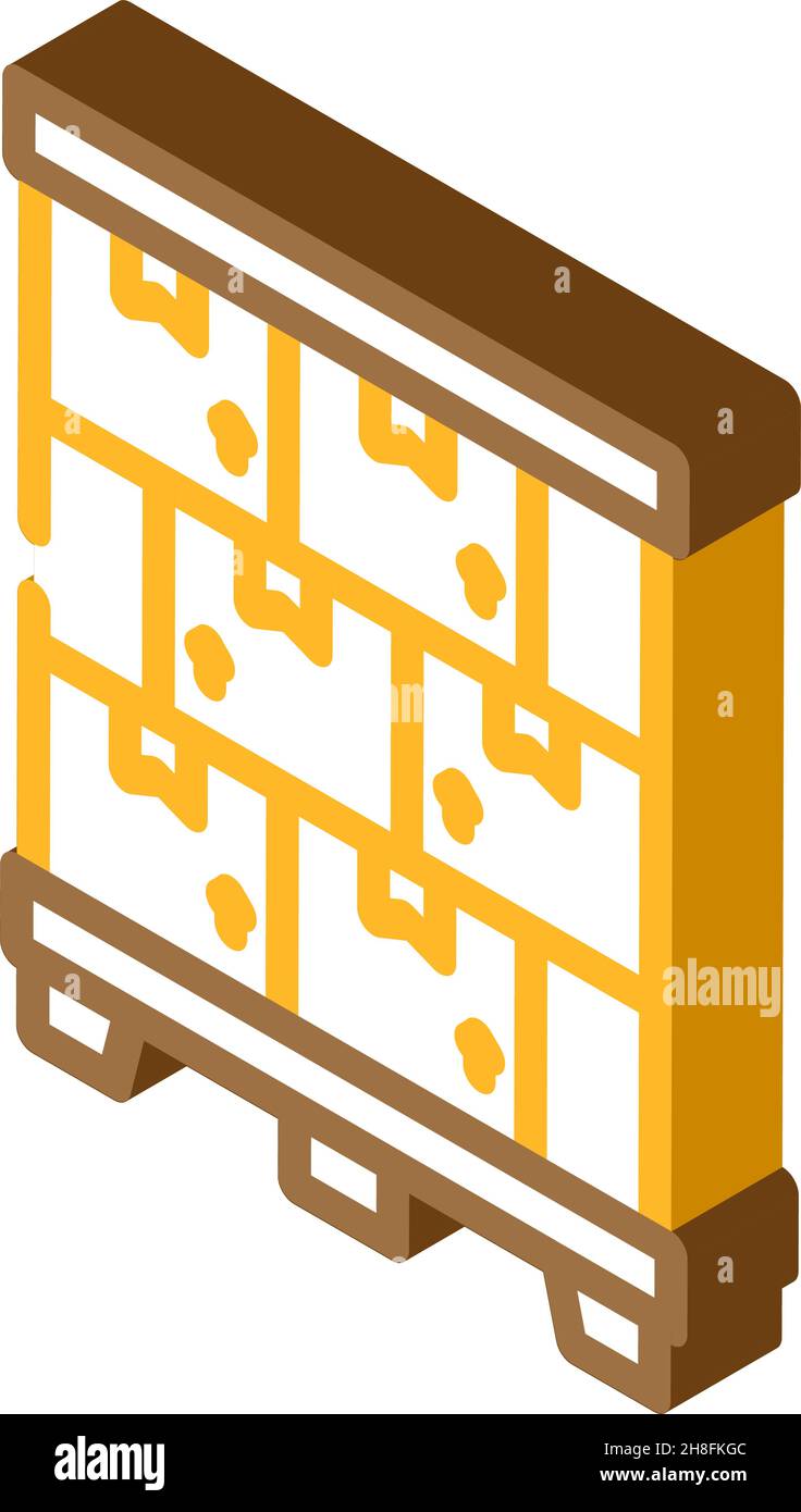 illustration vectorielle d'icône isométrique des boîtes de colis Illustration de Vecteur