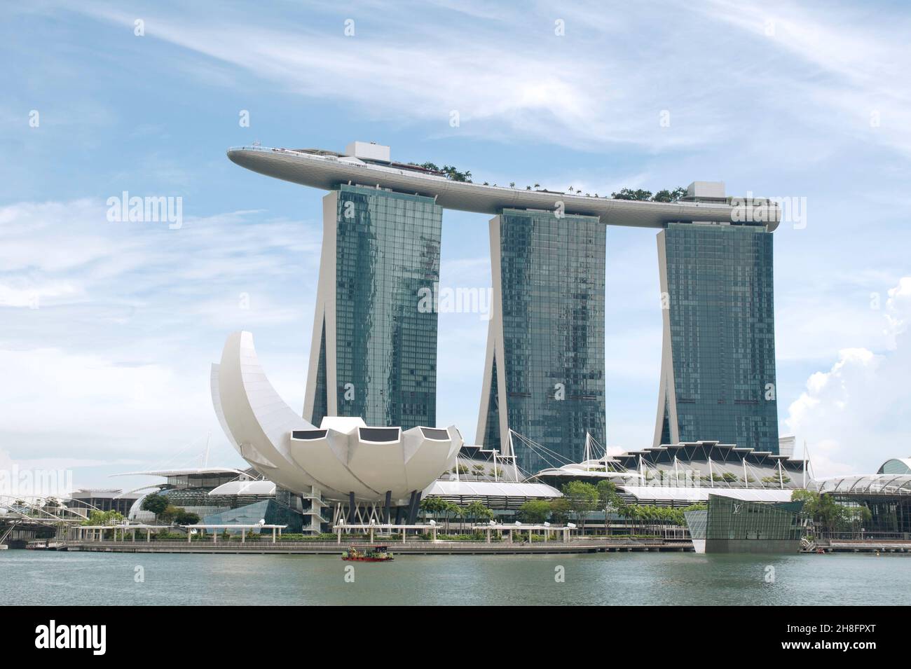 Musée des sciences de l'art et Marina Bay Sands Hotel à Singapour Banque D'Images