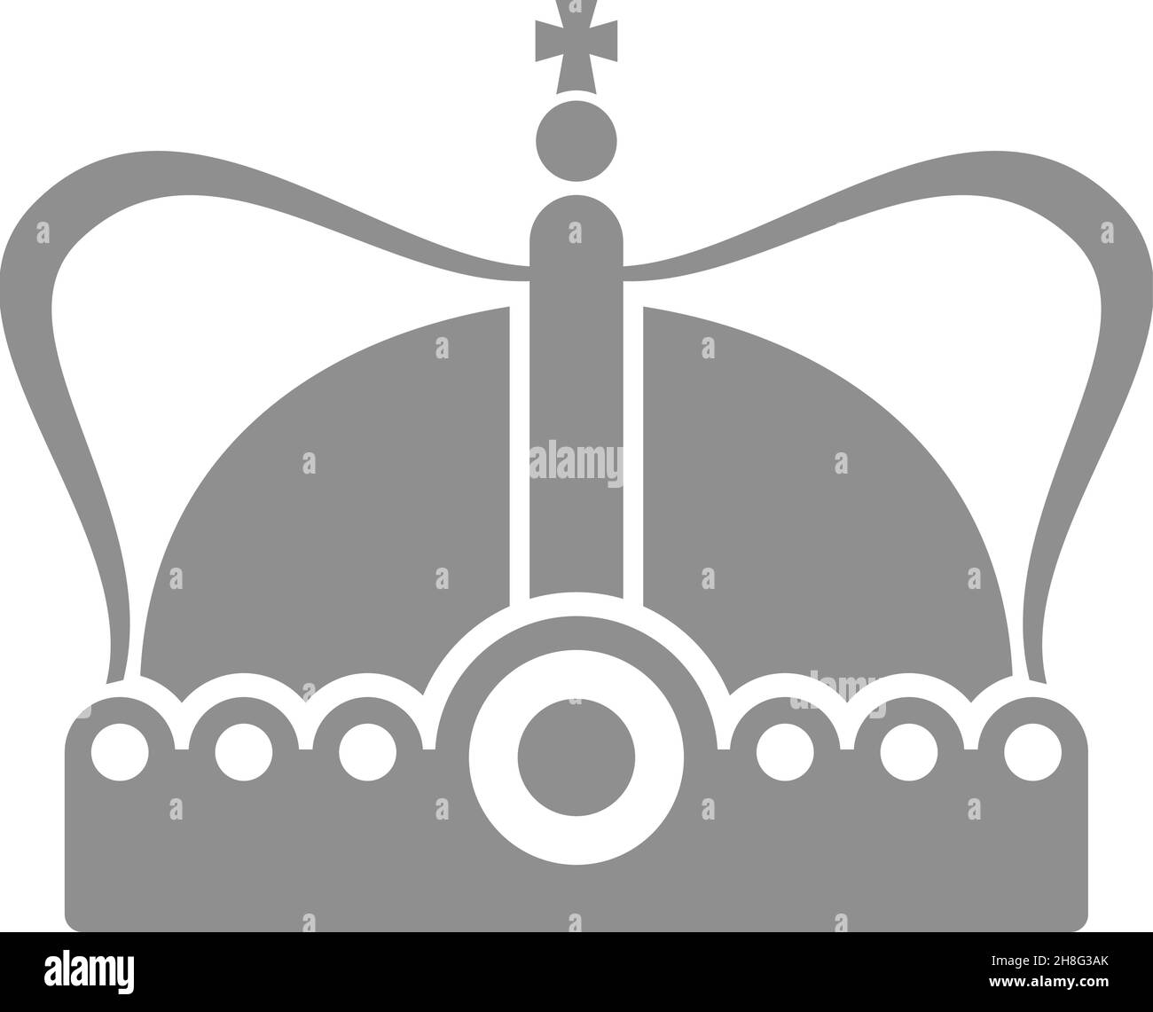 Couronne impériale classique.Panneau Heraldry.Emblème royal rétro Illustration de Vecteur