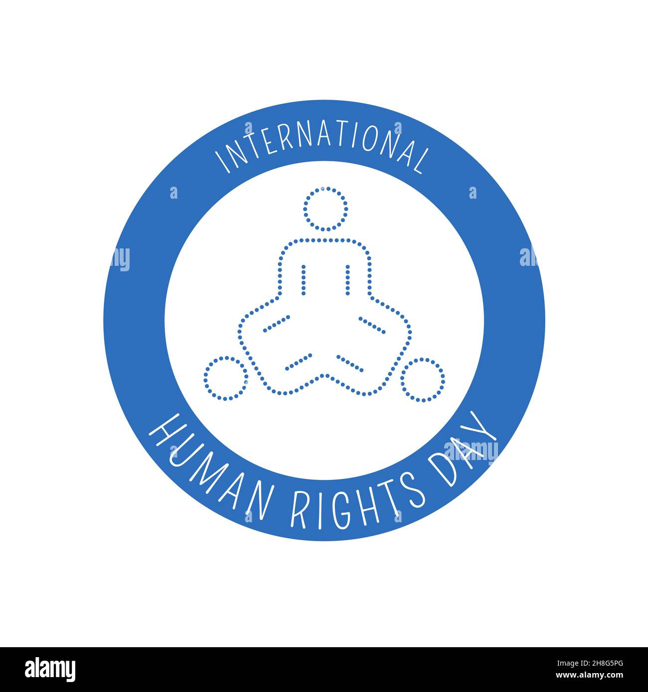Journée internationale des droits de l'homme.Langue anglaise.Illustration vectorielle. Illustration de Vecteur