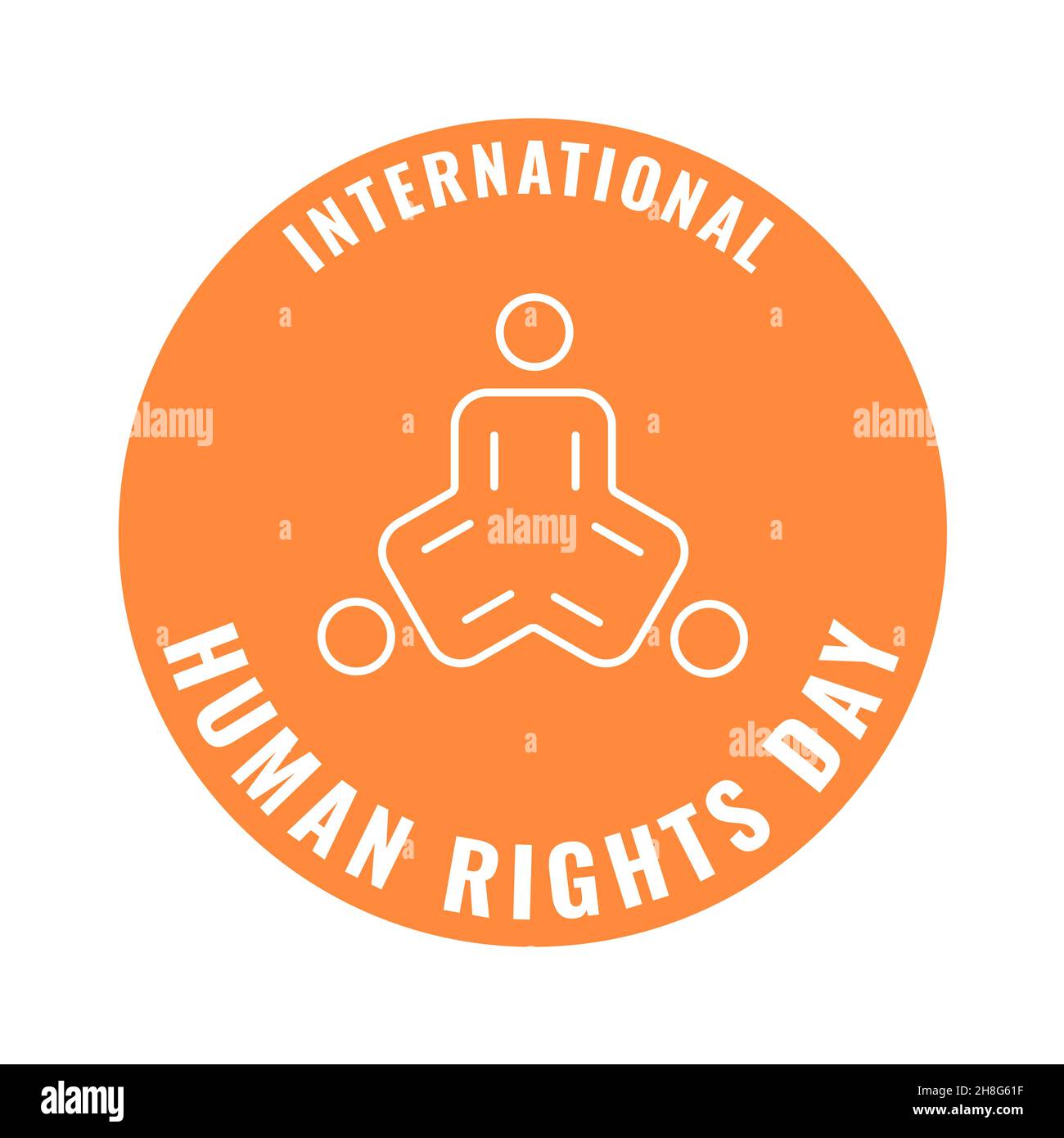 Journée internationale des droits de l'homme.Langue anglaise.Illustration vectorielle. Illustration de Vecteur