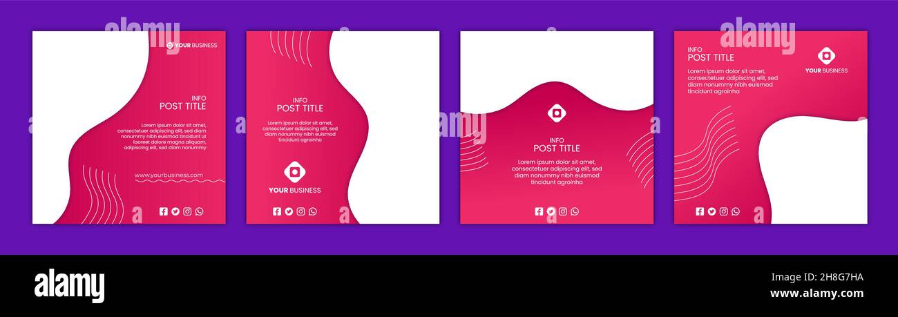 Vecteur de messages sur les réseaux sociaux modernes et dynamiques. Illustration de Vecteur