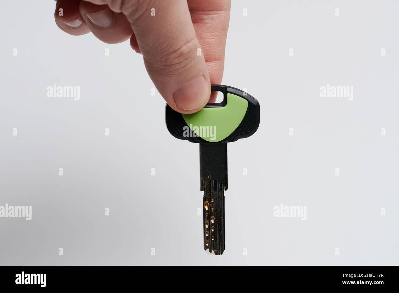 Nouvelle clé de propriété.Clé de programmation métallique pour porte Banque D'Images