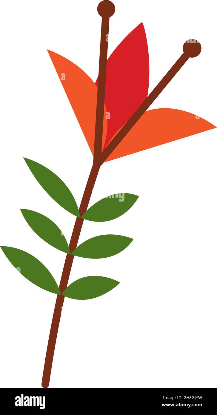 Jolie fleur rouge.Motif fleuri décoratif Illustration de Vecteur