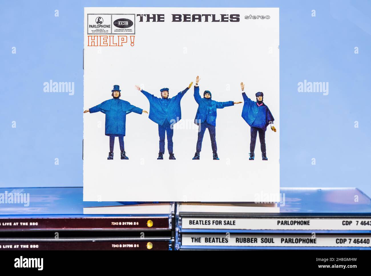 EMI CD Disc Inlay - The Beatles - aide! Banque D'Images