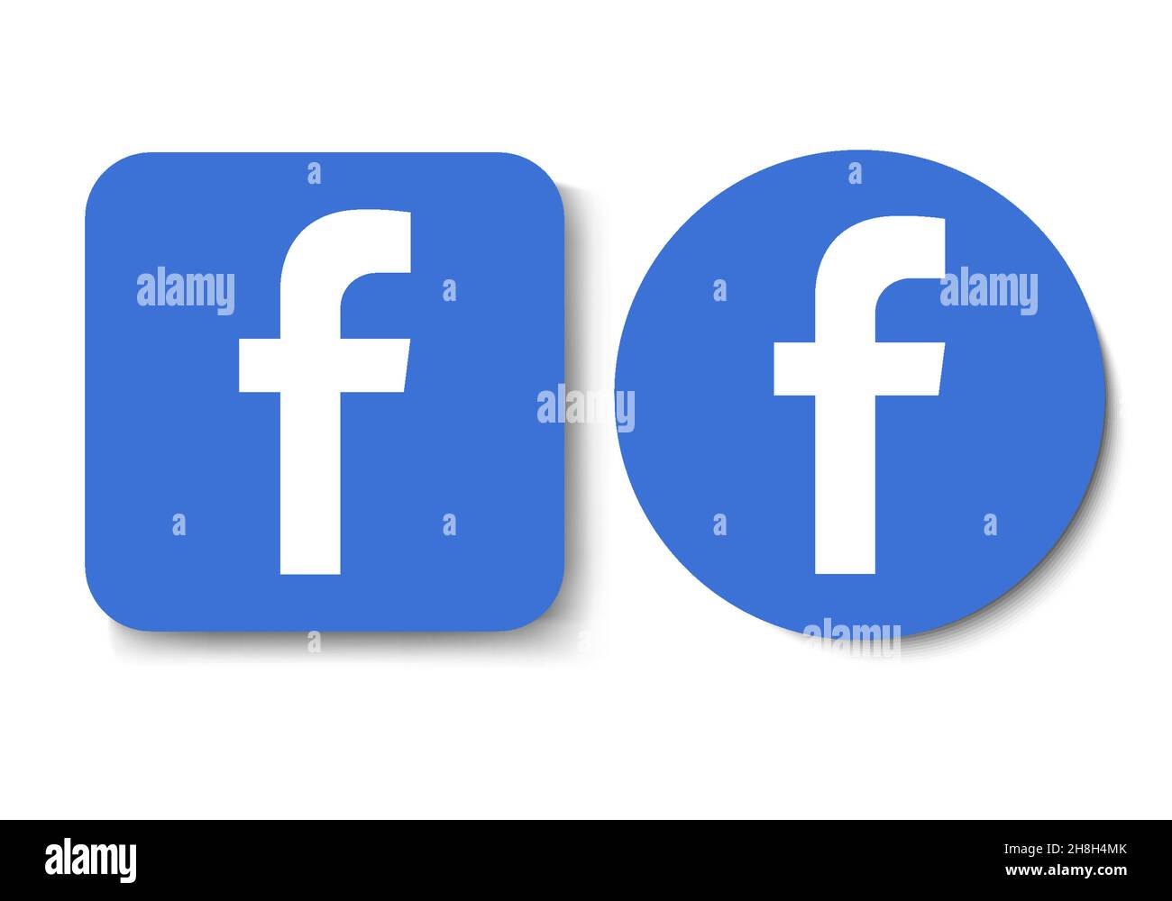 Vinnytsia, Ukraine, janvier 18.2021: Facebook image vectorielle d'une icône plate avec la lettre F de la couleur bleue.Avec la lettre. Illustration de Vecteur
