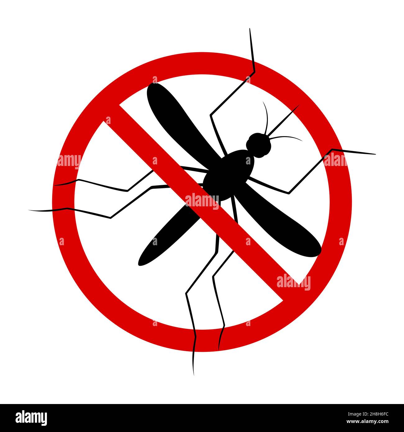 Moustiquaire.Symbole signe d'avertissement de parasites.Silhouettes.Antimoustiques, symbole vecteur de contrôle des insectes.Arrêter et contrôler le moustique, anti insecte illustrat ratio Illustration de Vecteur