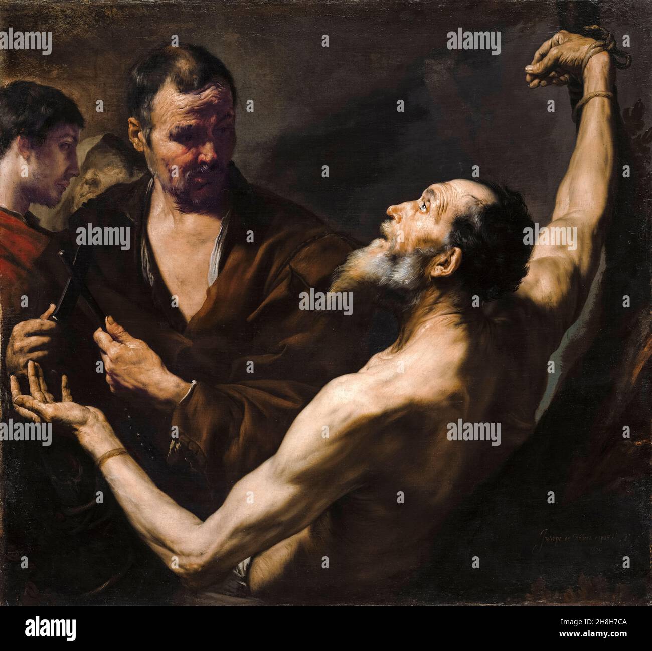 Le martyre de Saint Bartholomée, peinture de Jusepe de Ribera, 1634 Banque D'Images