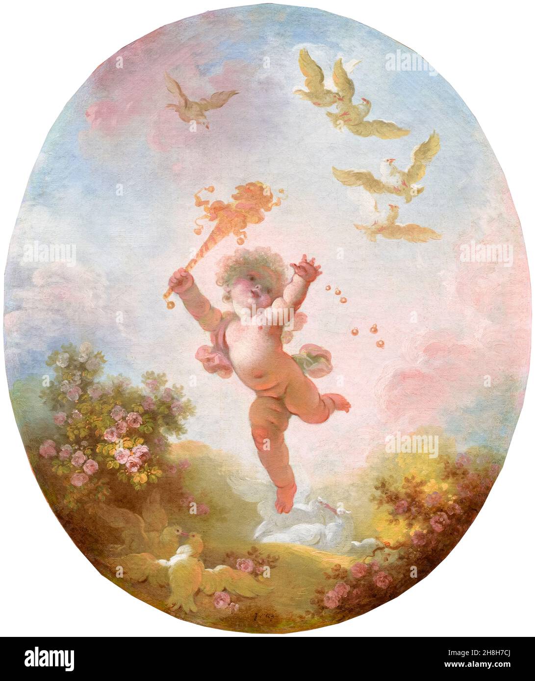 L'amour comme folie, peinture de Jean Honoré Fragonard, 1773-1776 Banque D'Images