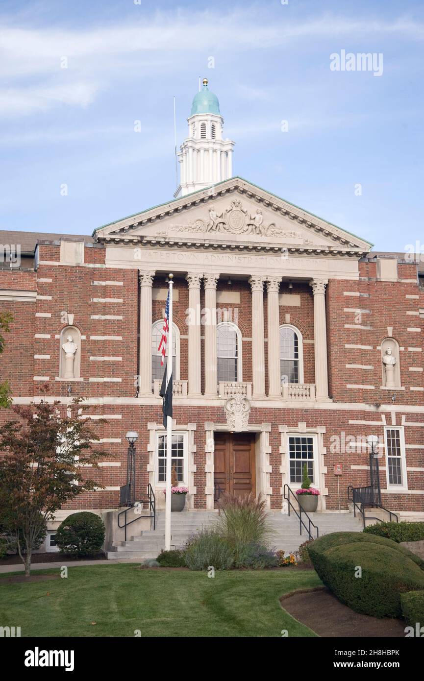 Watertown Administration Building Massachusetts États-Unis Banque D'Images