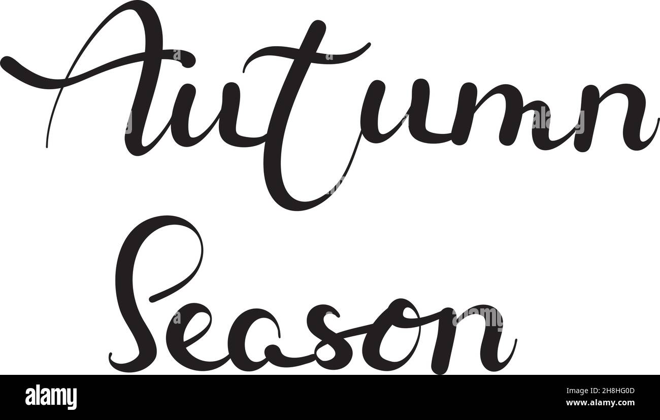 Lettrage vectoriel de la saison d'automne, bannière typographique, texte d'automne eps Illustration de Vecteur