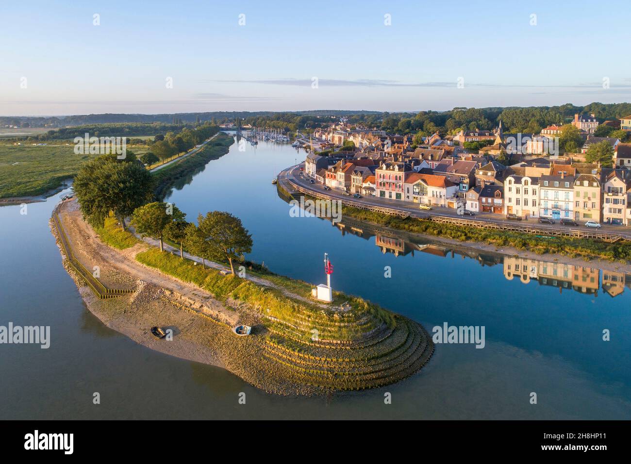 France, somme, Baie de somme, Saint-Valery-sur-somme, embouchure de la ...