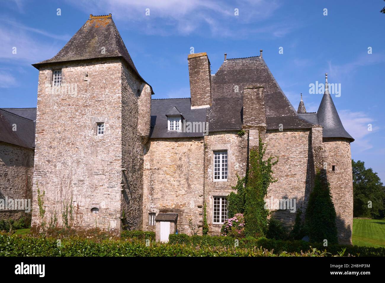 France, Morbihan, Plumelec, le château de Callac, lieu de ralliement ...
