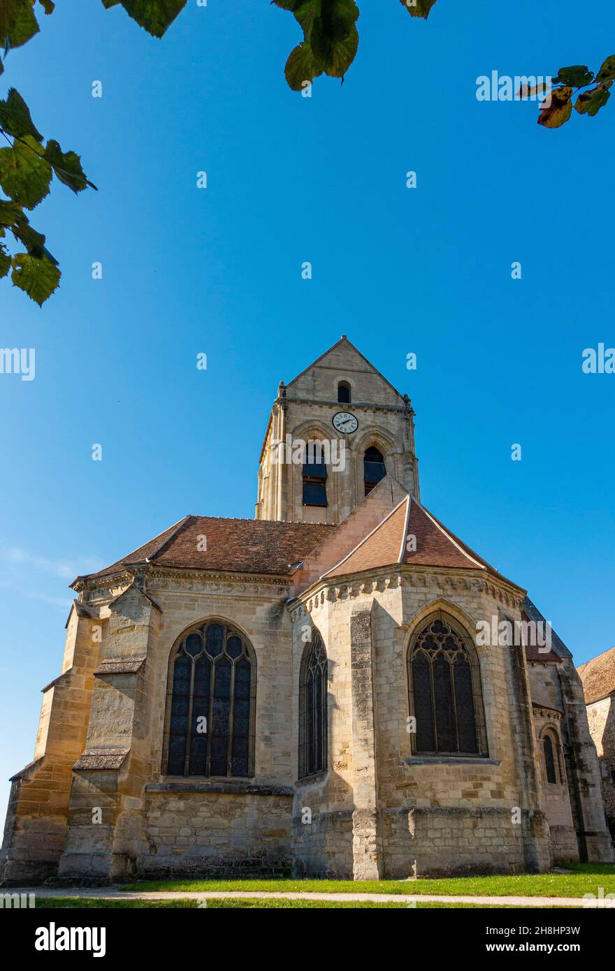 France, Val d'Oise, Auvers sur Oise, l'église peinte par Vincent Van Gogh, parc naturel régional du Vexin français Banque D'Images