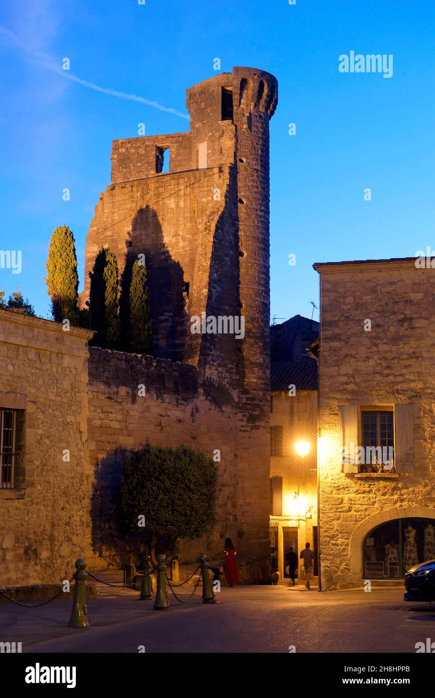 France, Gard, pays d'Uzege, Uzès, Tour de Vigie du château du Duc appelé la Duche Banque D'Images