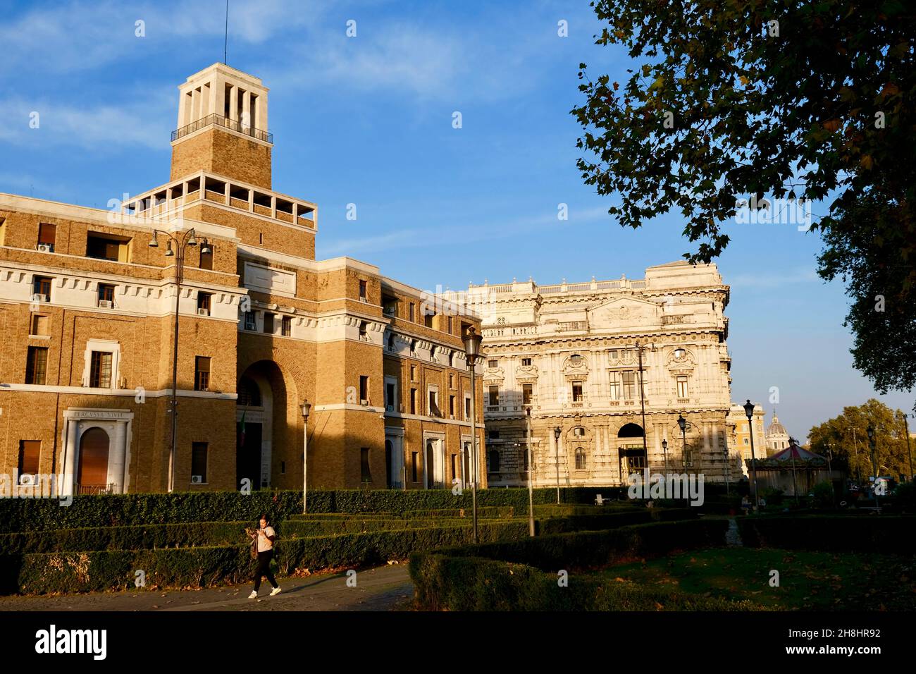 Italie, Latium, Rome, centre historique classé au patrimoine mondial par l'UNESCO, le tribunal de contrôle prudentiel et le palais de justice, siège de la Cour suprême italienne de cassation Banque D'Images