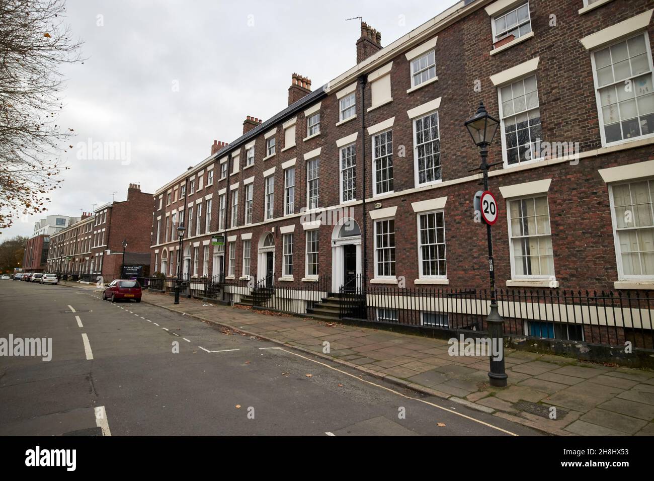 rue faulkner falkner maisons géorgiennes liverpool, merseyside, royaume-uni Banque D'Images