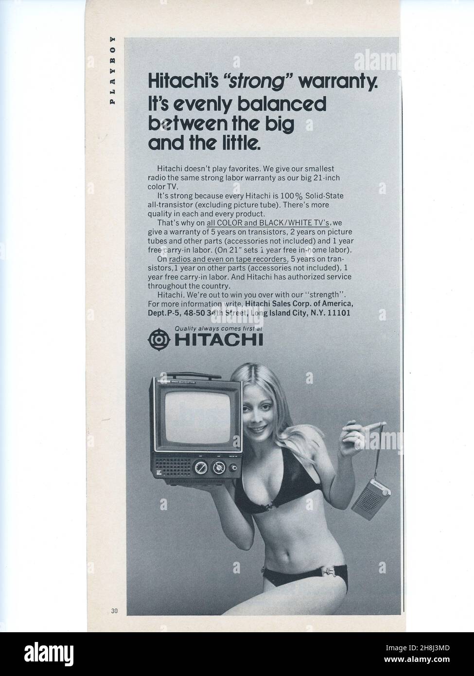 Juin 1973 « Playboy » publication publicitaire, États-Unis Banque D'Images