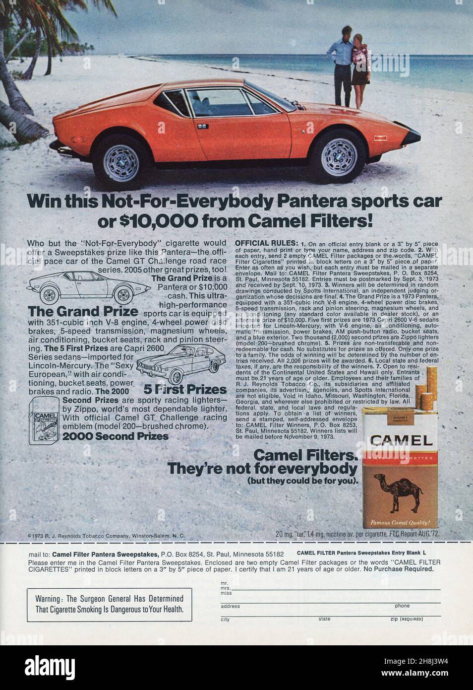 Juin 1973 « Playboy » publication publicitaire, États-Unis Banque D'Images