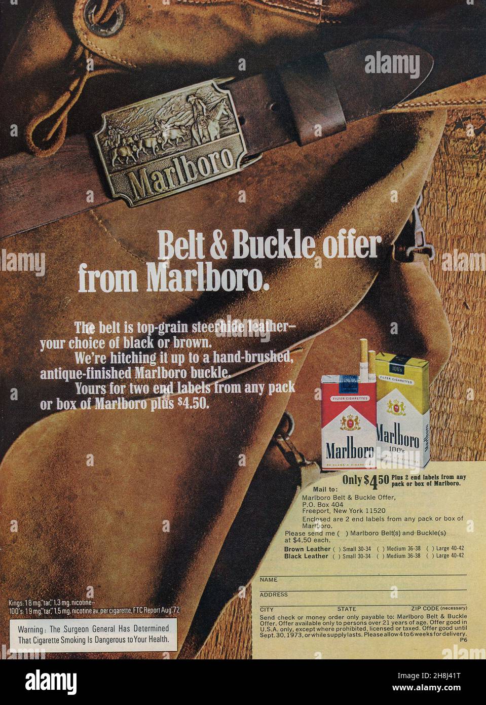 Juin 1973 « Playboy » publication publicitaire, États-Unis Banque D'Images