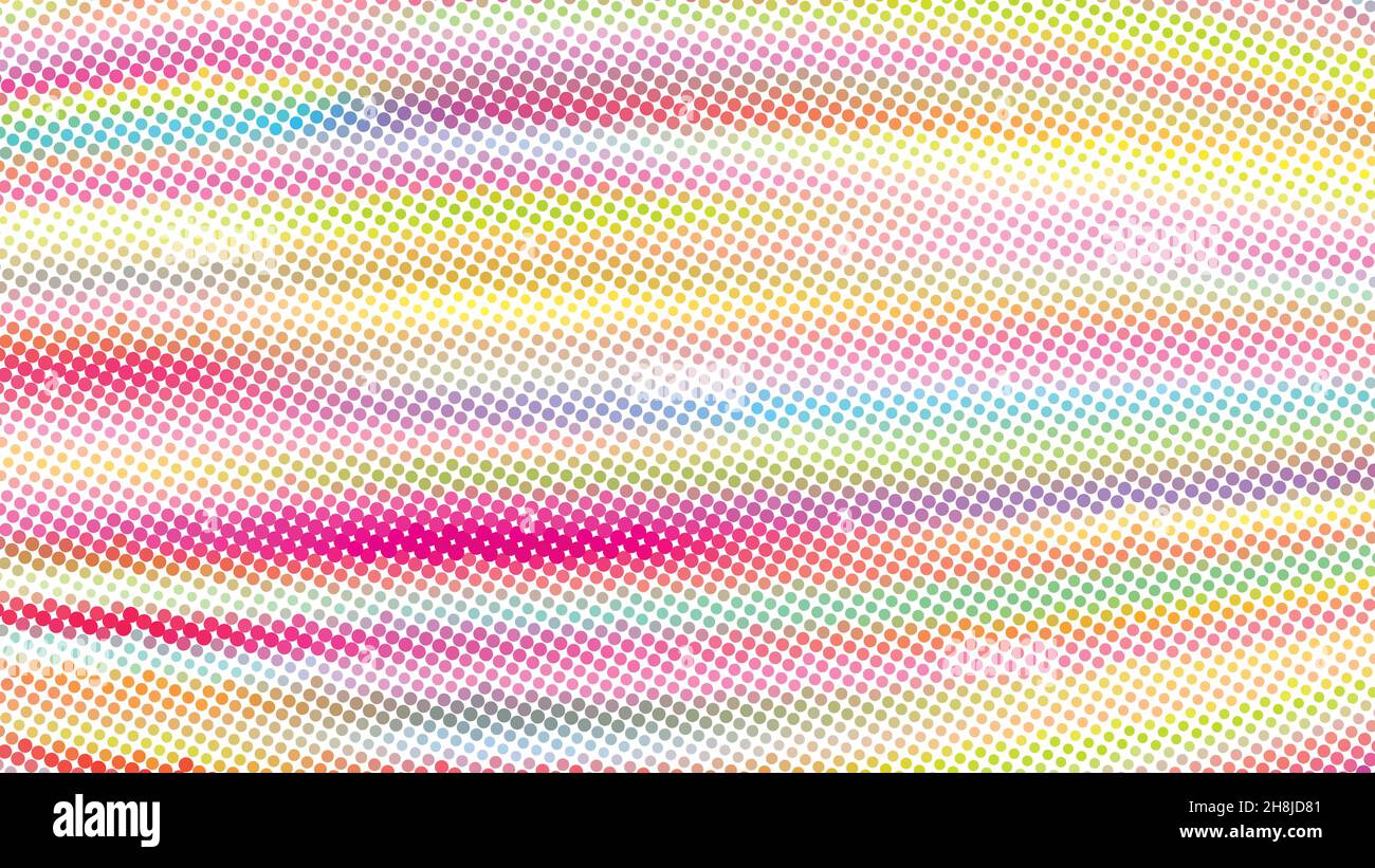 Arrière-plan abstrait en pointillés multicolores avec effet demi-ton.Motif graphique vectoriel coloré.Couleurs CMJN Illustration de Vecteur