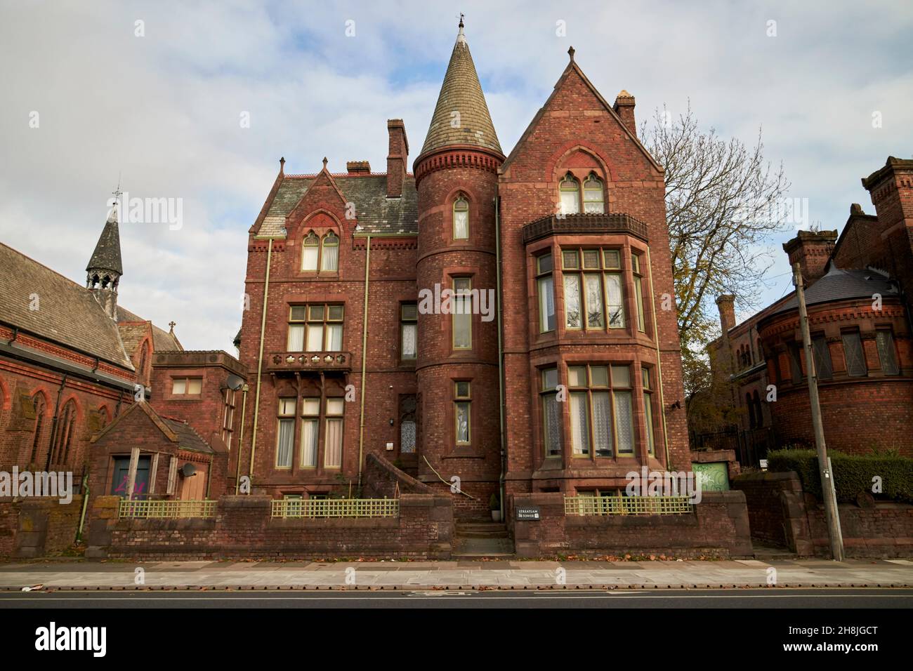 tour de streatlam ancienne maison de james lord bowes aujourd'hui hébergement étudiant liverpool, merseyside, royaume-uni Banque D'Images