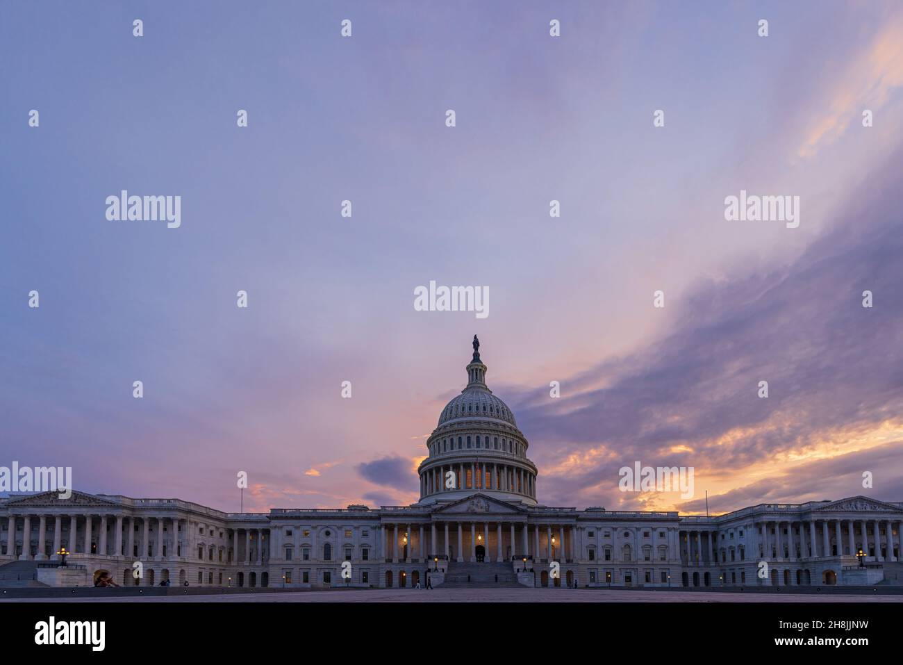 Capitol Hill à l'heure bleue, Washington D.C. Banque D'Images
