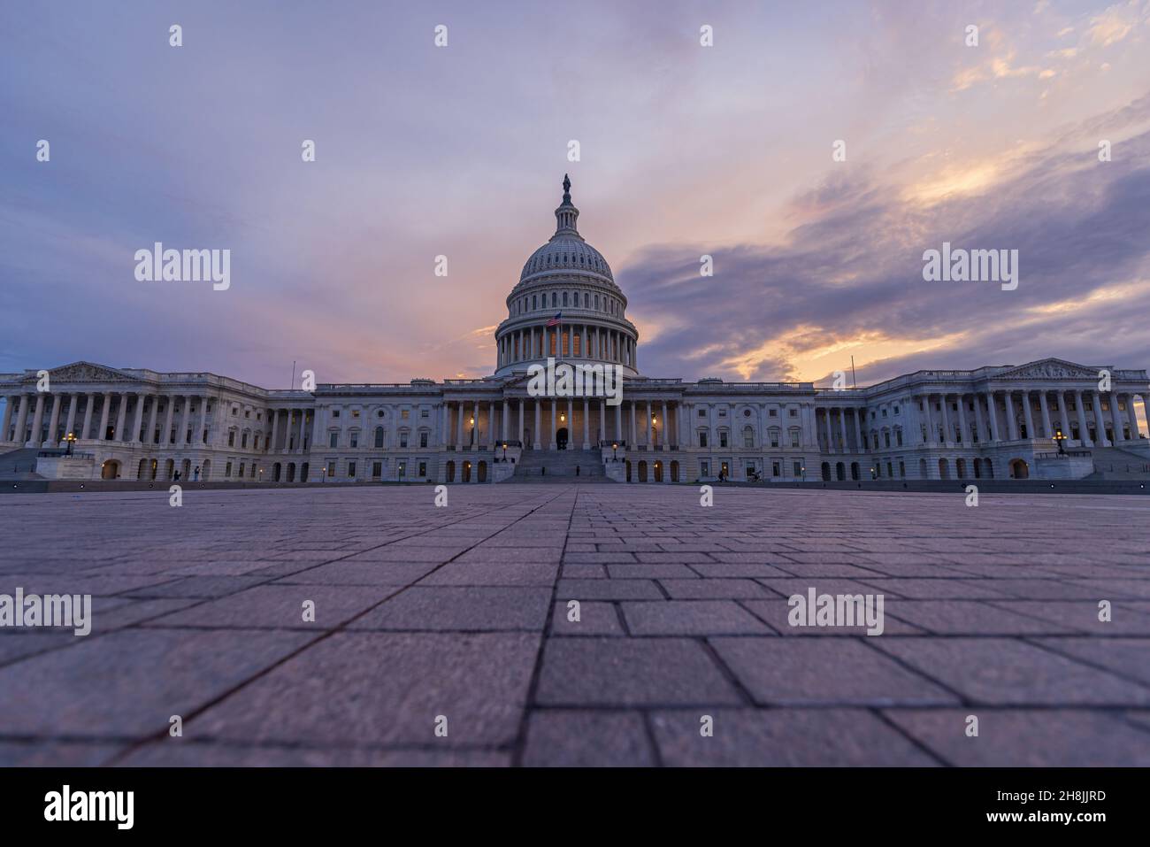 Capitol Hill à l'heure bleue, Washington D.C. Banque D'Images