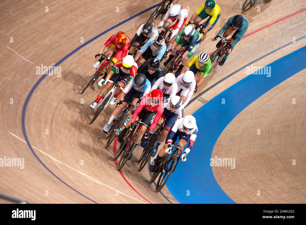 Omnium féminin, Jeux Olympiques de Tokyo en 2020, Vélodrome d'Izu Banque D'Images