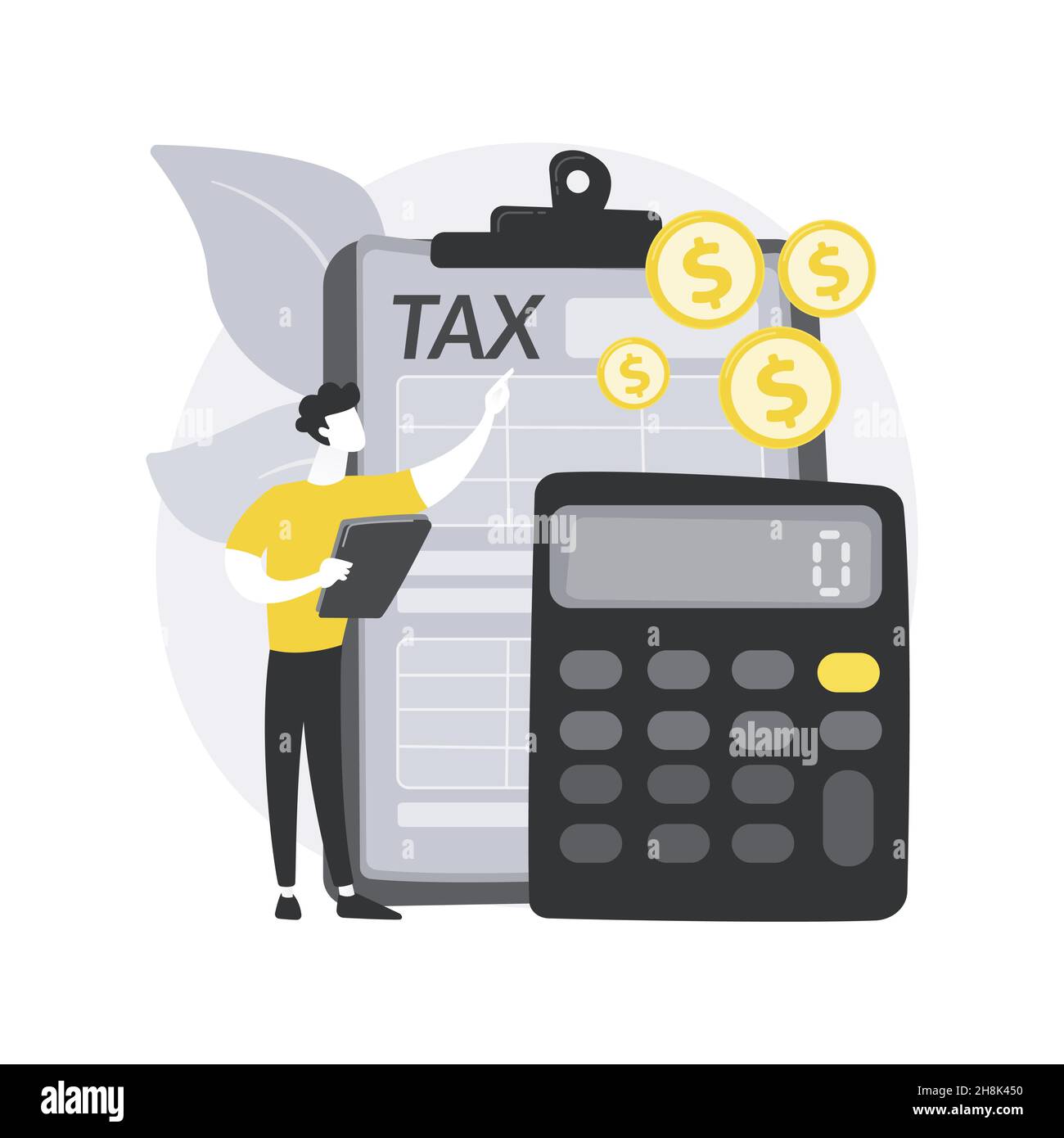 Illustration du vecteur de concept abstrait calcul du revenu net. Illustration de Vecteur