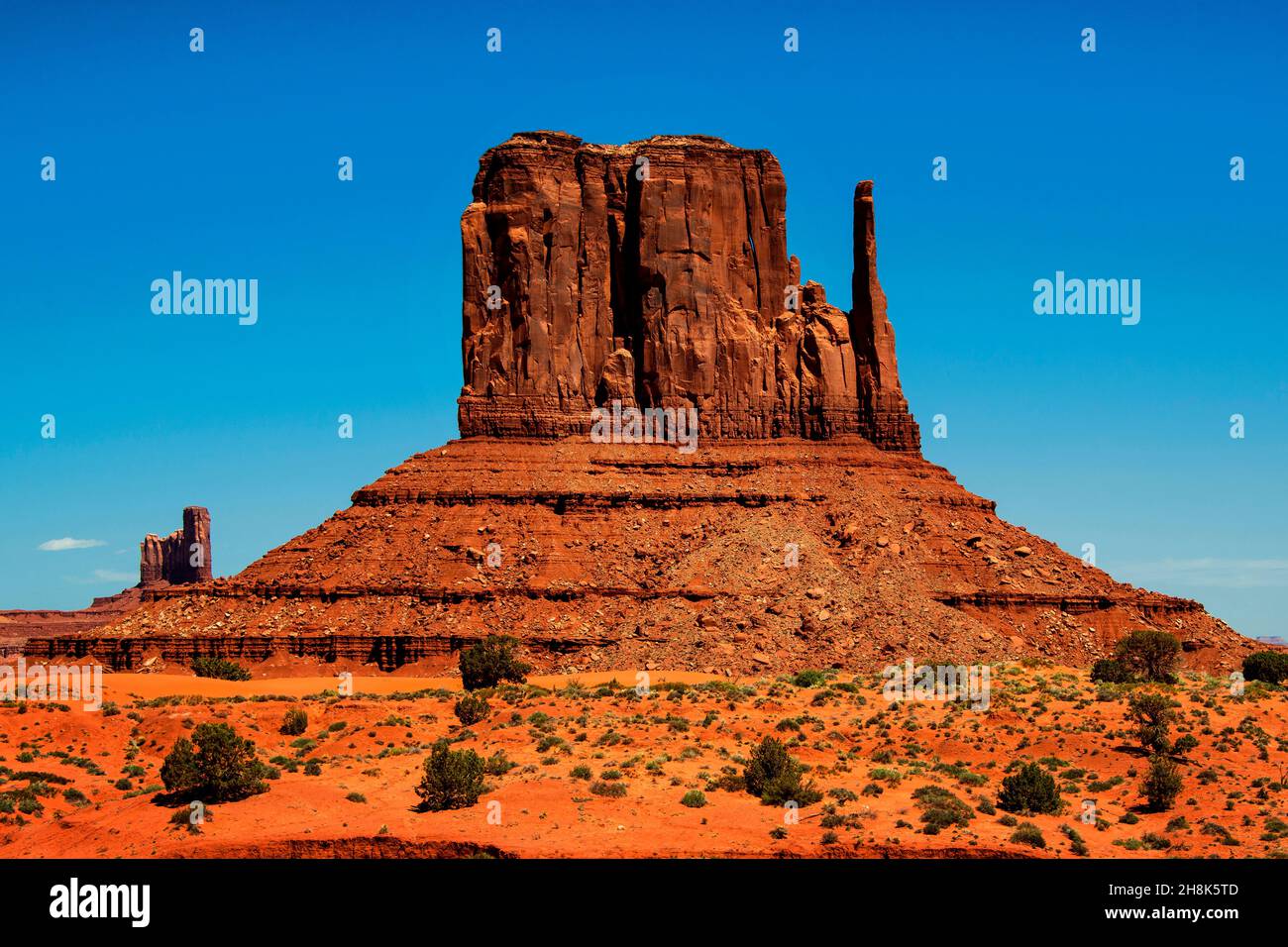 West Mitten Butte, Monument Valley, plateau du Colorado, Arizona-Utah Banque D'Images